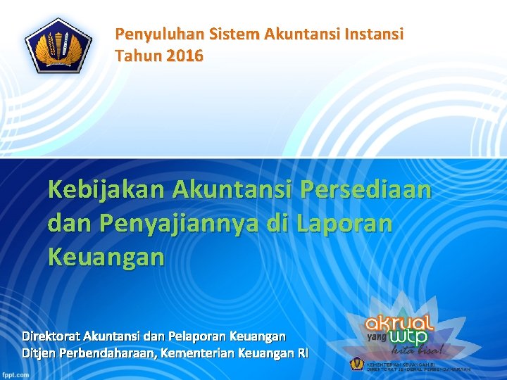 Aplikasi sistem akuntansi instansi