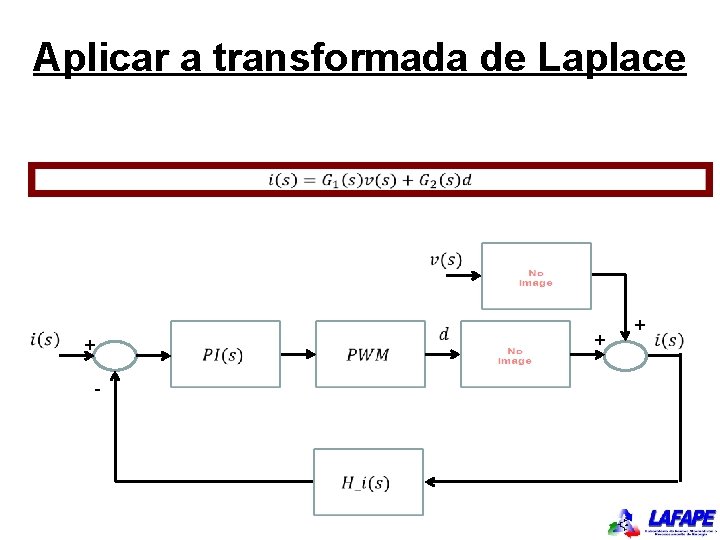 Aplicar a transformada de Laplace + - + + 