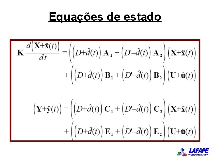 Equações de estado 