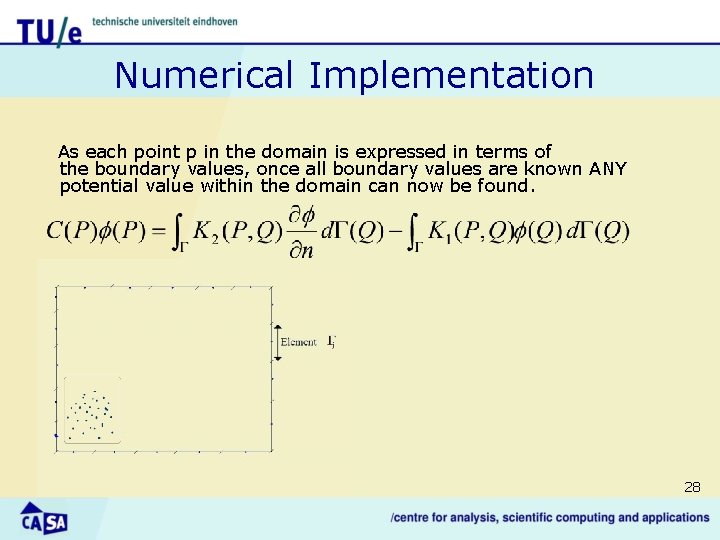 Numerical Implementation As each point p in the domain is expressed in terms of