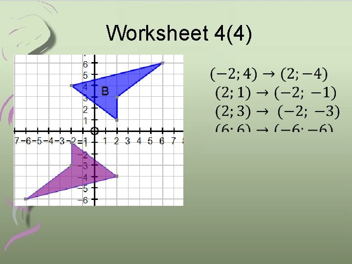 Worksheet 4(4) 