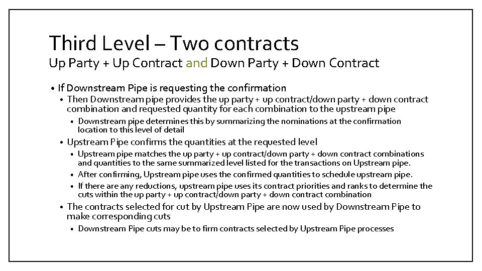 Third Level – Two contracts Up Party + Up Contract and Down Party +