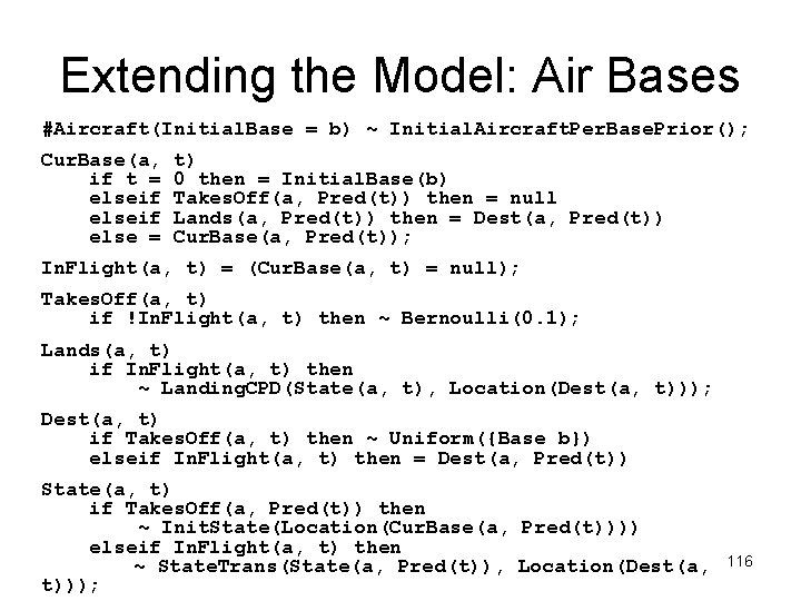 Extending the Model: Air Bases #Aircraft(Initial. Base = b) ~ Initial. Aircraft. Per. Base.