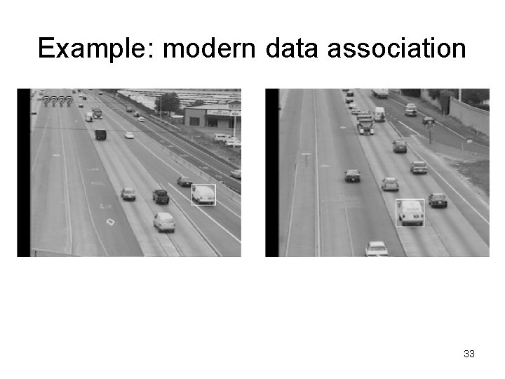 Example: modern data association 33 