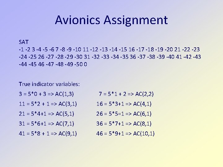 Avionics Assignment SAT -1 -2 3 -4 -5 -6 7 -8 -9 -10 11