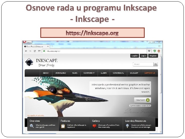 Osnove rada u programu Inkscape - Inkscape https: //inkscape. org 
