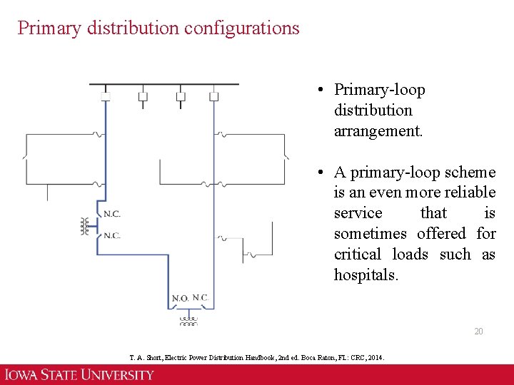 Primary distribution configurations • Primary-loop distribution arrangement. • A primary-loop scheme is an even