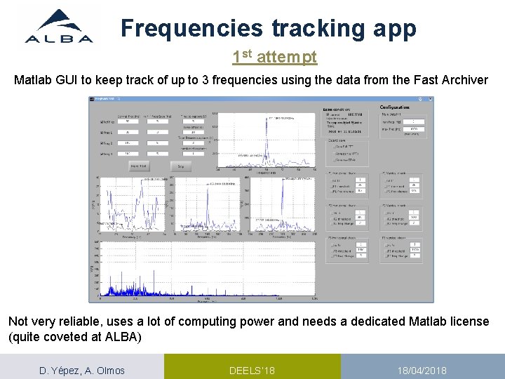 Frequencies tracking app 1 st attempt Matlab GUI to keep track of up to Frequencies tracking app 1 st attempt Matlab GUI to keep track of up to
