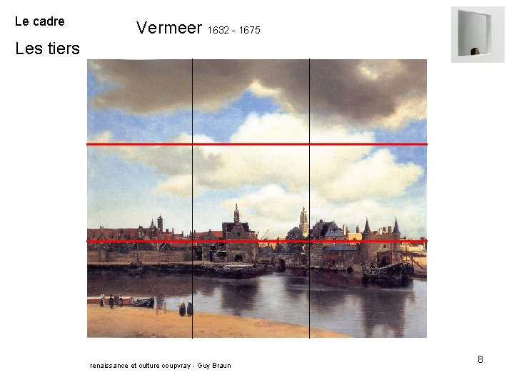 Le cadre Vermeer 1632 - 1675 Les tiers renaissance et culture coupvray - Guy