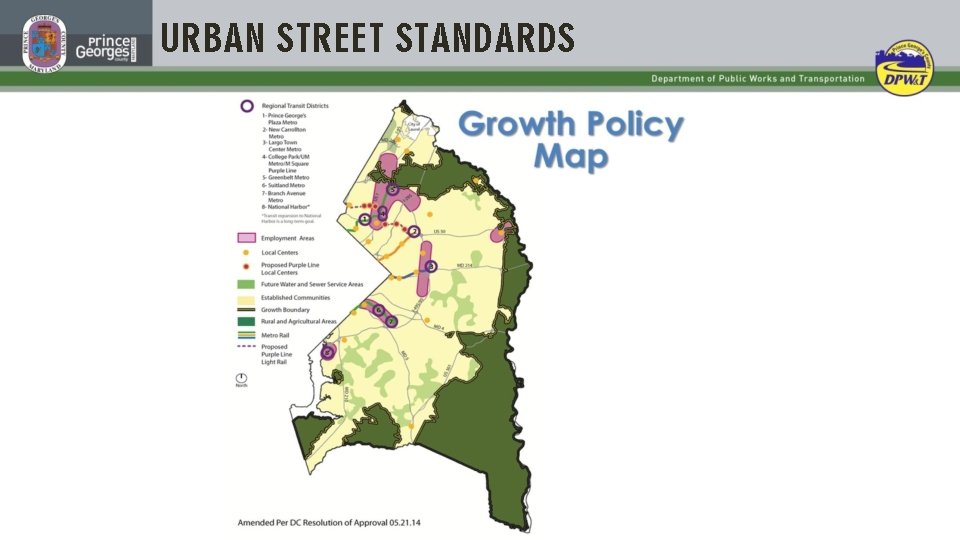 URBAN STREET STANDARDS Department of Public Works and Transportation 