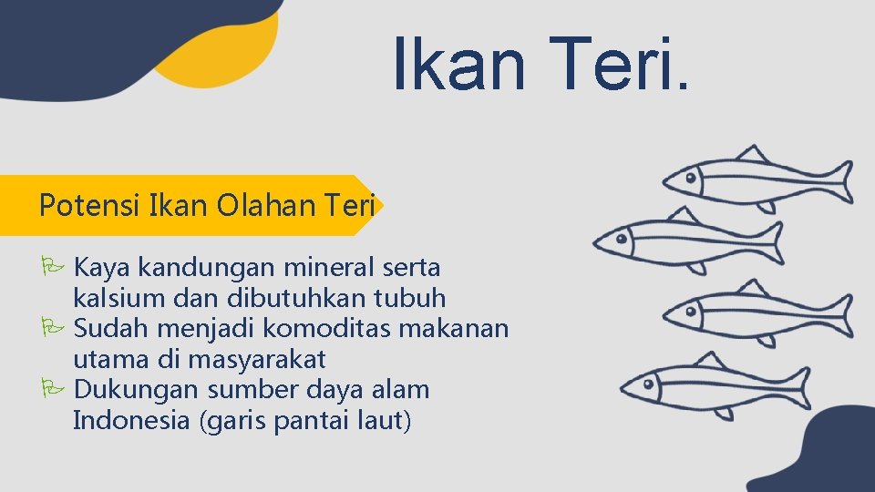 Ikan Teri. Potensi Ikan Olahan Teri Kaya kandungan mineral serta kalsium dan dibutuhkan tubuh