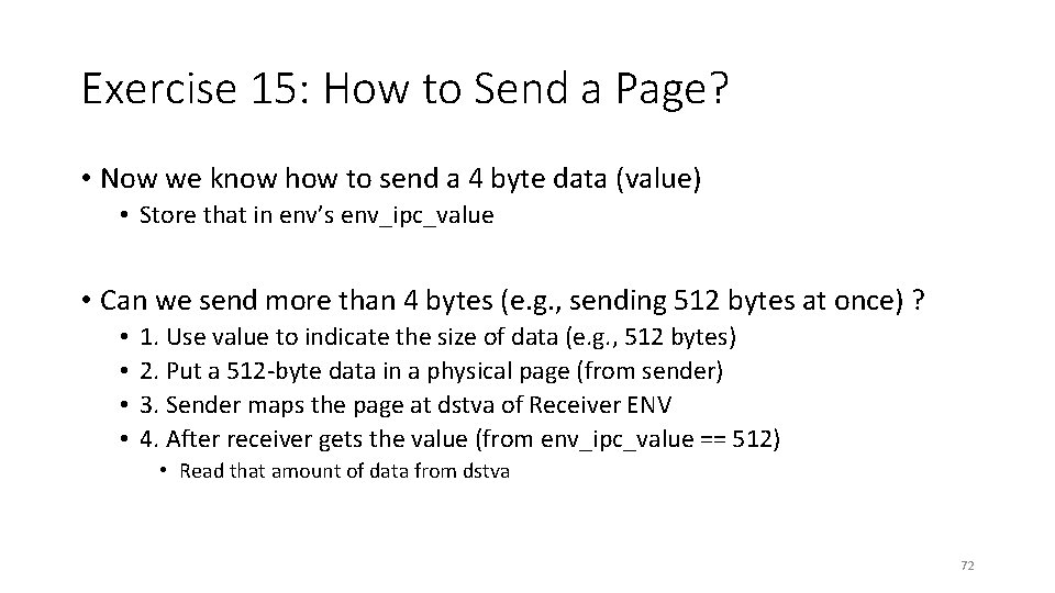 Exercise 15: How to Send a Page? • Now we know how to send