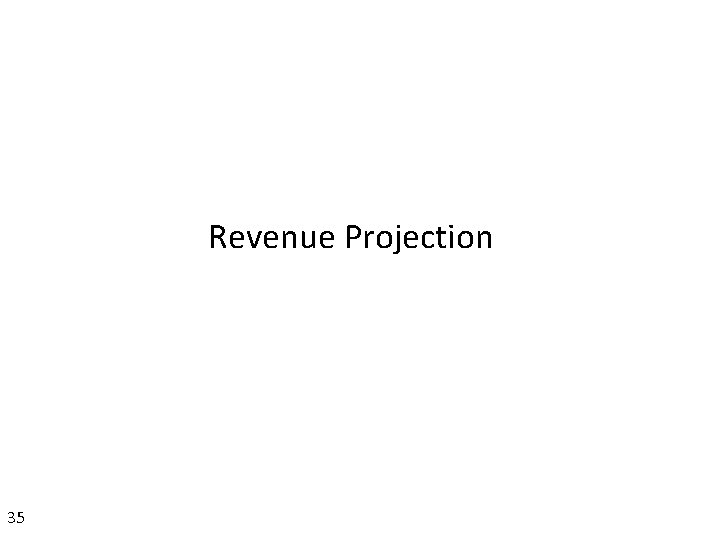 Revenue Projection 35 