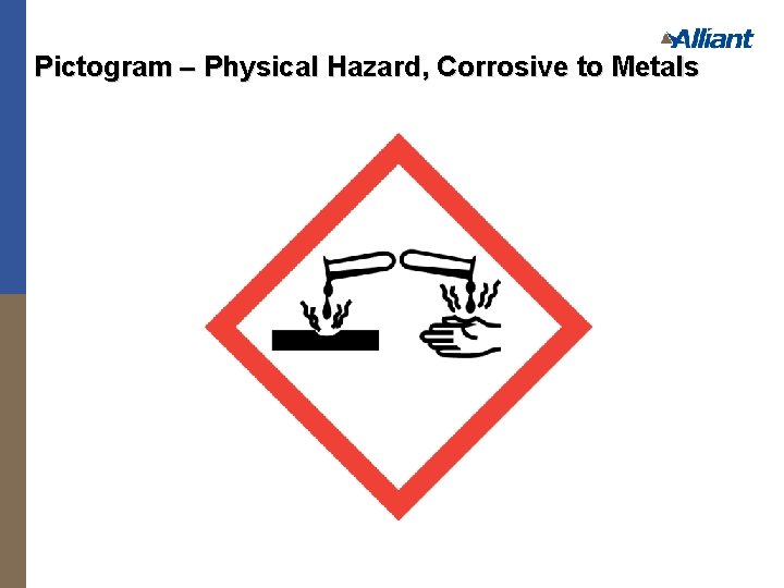 Pictogram – Physical Hazard, Corrosive to Metals 