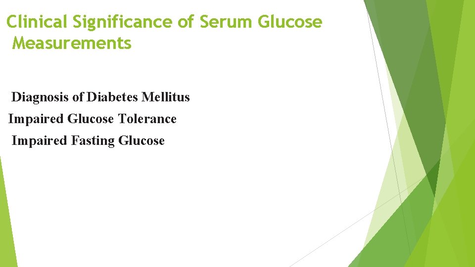 Laboratory technique in Carbohydrates Clinical Significance of Serum