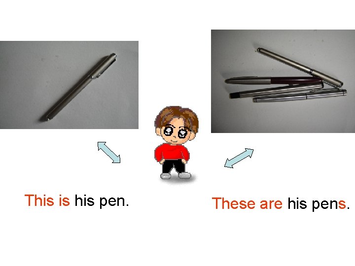 This is his pen. These are his pens. 