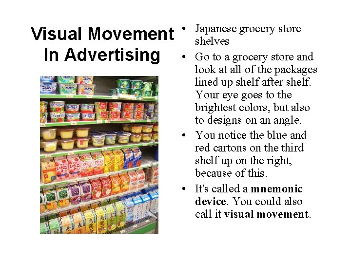 • Japanese grocery store Visual Movement shelves In Advertising • Go to a • Japanese grocery store Visual Movement shelves In Advertising • Go to a