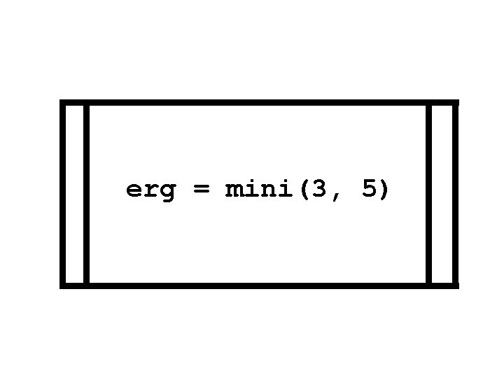 erg = mini(3, 5) 