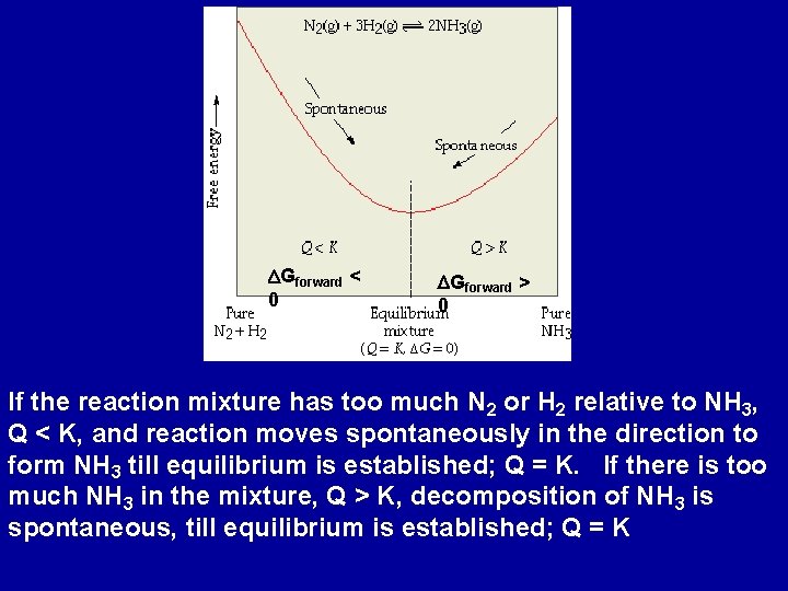 DGforward < 0 DGforward > 0 If the reaction mixture has too much N