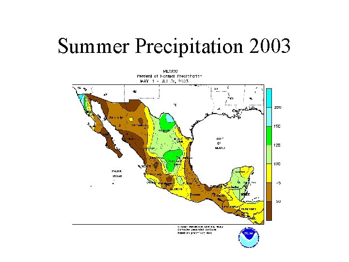 Summer Precipitation 2003 