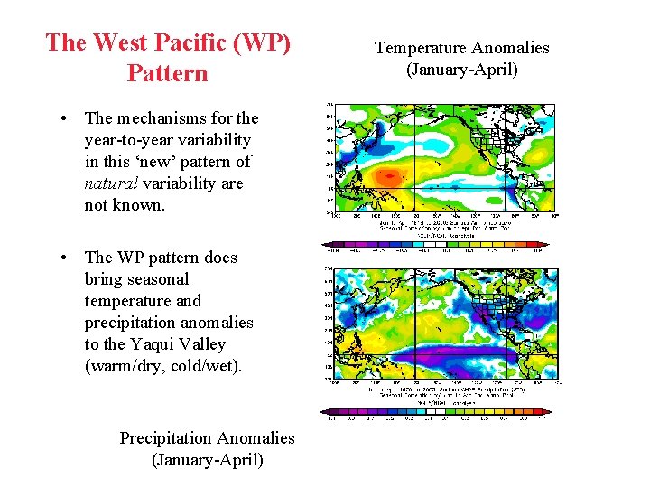 The West Pacific (WP) Pattern • The mechanisms for the year-to-year variability in this The West Pacific (WP) Pattern • The mechanisms for the year-to-year variability in this