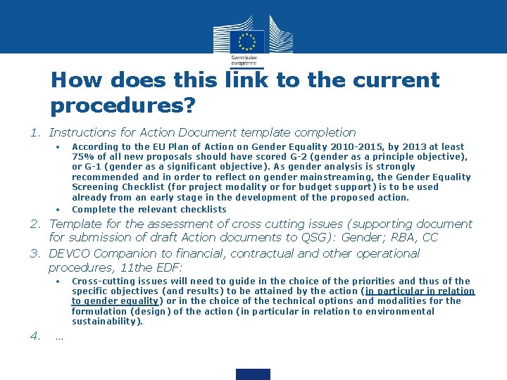 How does this link to the current procedures? 1. Instructions for Action Document template How does this link to the current procedures? 1. Instructions for Action Document template