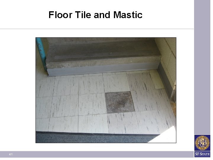 Floor Tile and Mastic 41 Floor Tile and Mastic 41