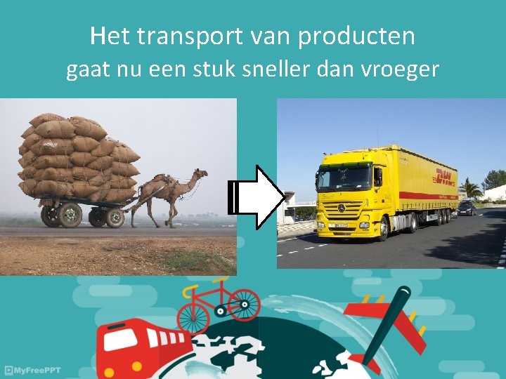 Het transport van producten gaat nu een stuk sneller dan vroeger Het transport van producten gaat nu een stuk sneller dan vroeger