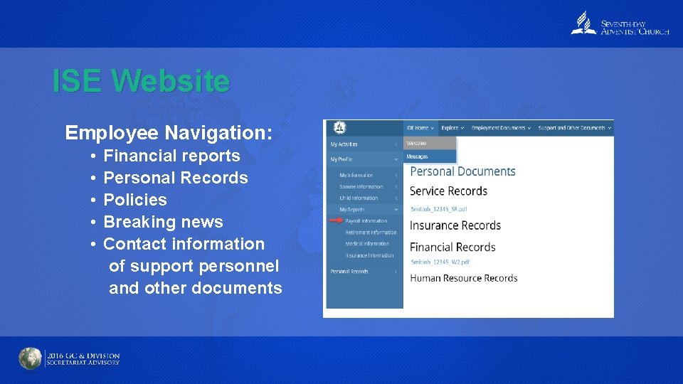 ISE Website Employee Navigation: • • • Financial reports Personal Records Policies Breaking news ISE Website Employee Navigation: • • • Financial reports Personal Records Policies Breaking news