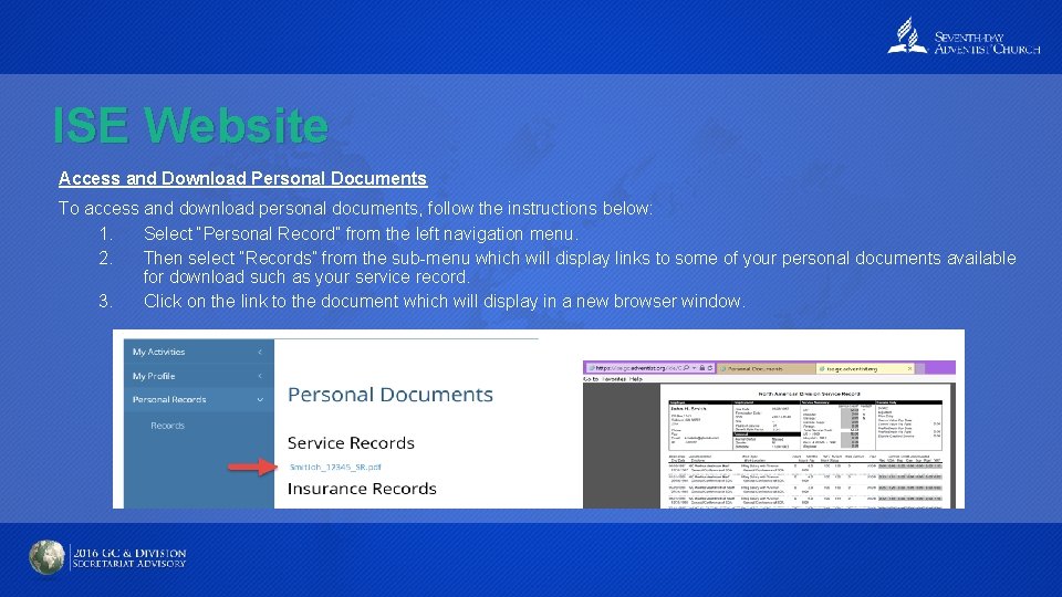 ISE Website Access and Download Personal Documents To access and download personal documents, follow ISE Website Access and Download Personal Documents To access and download personal documents, follow