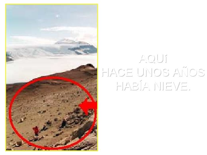 AQUí HACE UNOS AÑOS HABÍA NIEVE. 