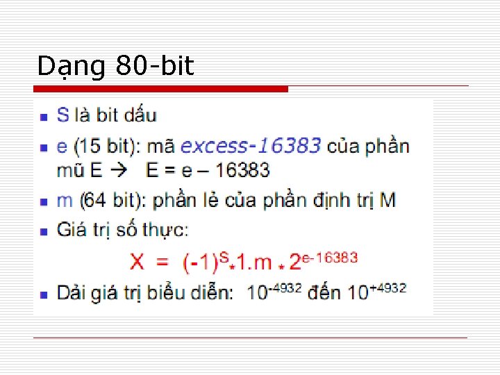 Dạng 80 -bit 