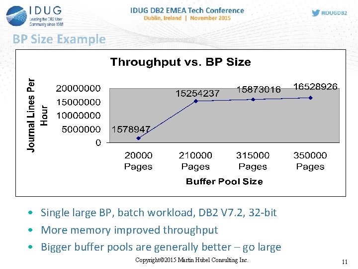 BP Size Example • Single large BP, batch workload, DB 2 V 7. 2, BP Size Example • Single large BP, batch workload, DB 2 V 7. 2,