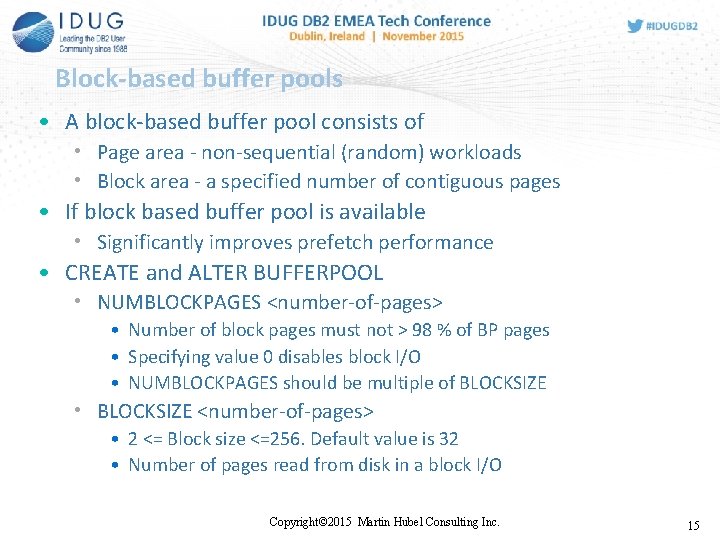 Block-based buffer pools • A block-based buffer pool consists of • Page area - Block-based buffer pools • A block-based buffer pool consists of • Page area -