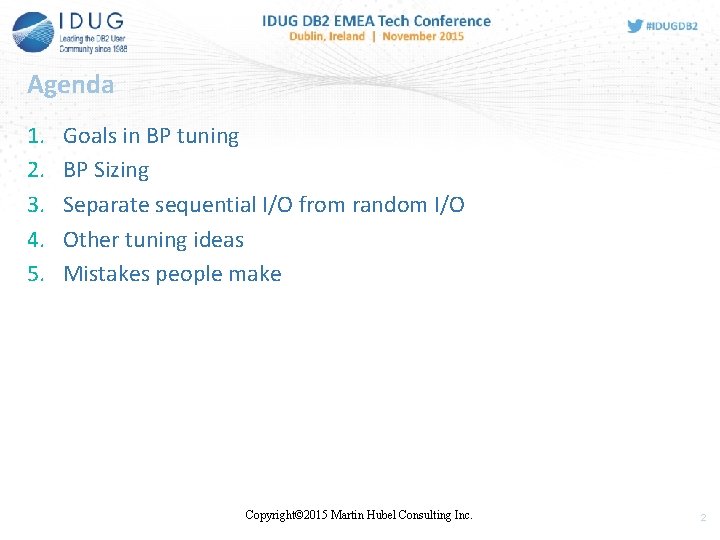 Agenda 1. 2. 3. 4. 5. Goals in BP tuning BP Sizing Separate sequential