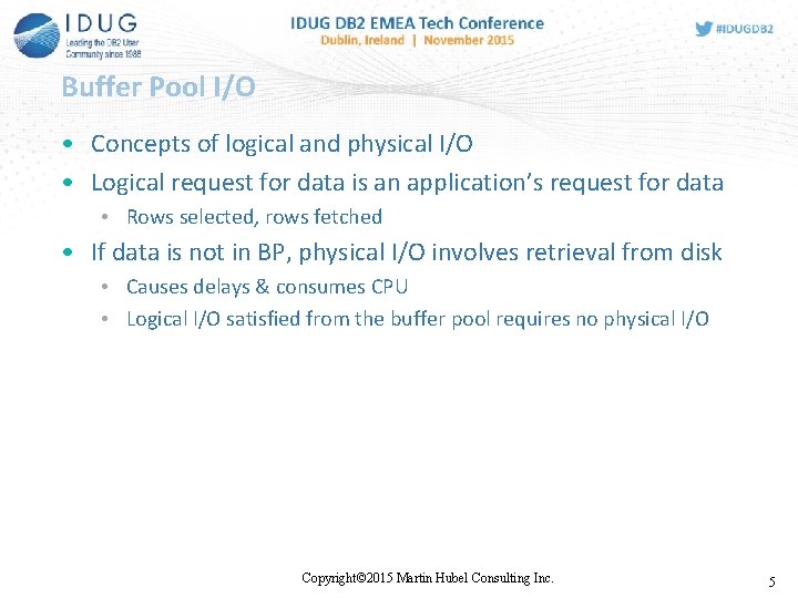 Buffer Pool I/O • Concepts of logical and physical I/O • Logical request for Buffer Pool I/O • Concepts of logical and physical I/O • Logical request for