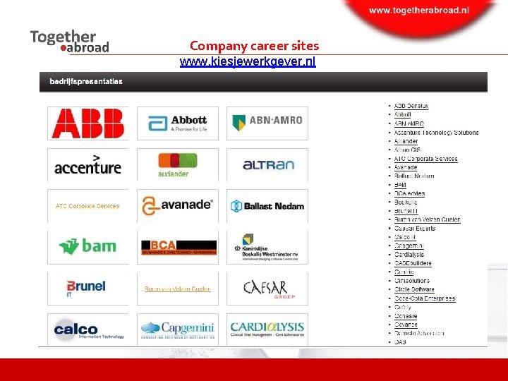 Company career sites www. kiesjewerkgever. nl 