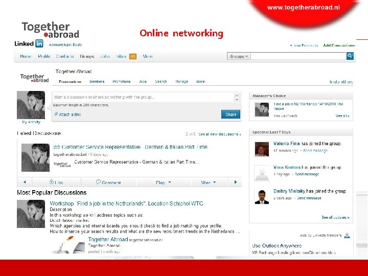 Online networking 