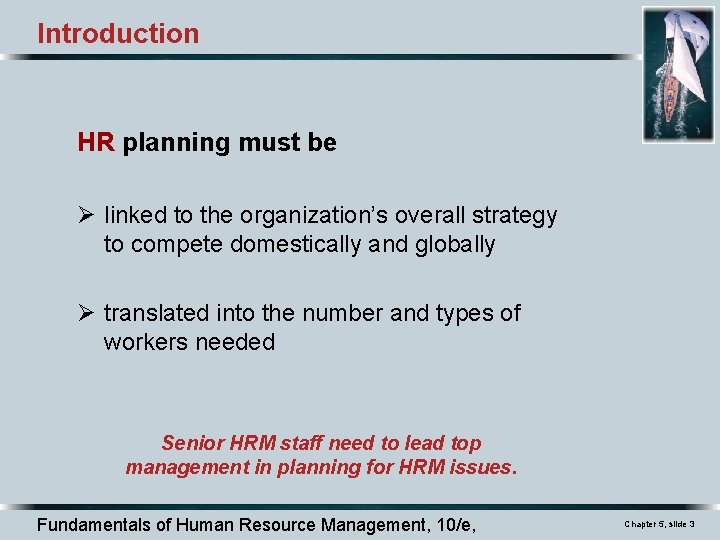 Introduction HR planning must be Ø linked to the organization’s overall strategy to compete