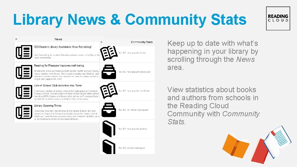 Library News & Community Stats Keep up to date with what’s happening in your
