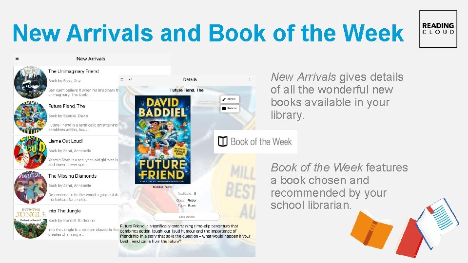 New Arrivals and Book of the Week New Arrivals gives details of all the