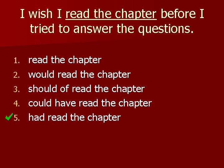 I wish I read the chapter before I tried to answer the questions. 1.
