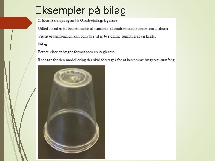 Eksempler på bilag 