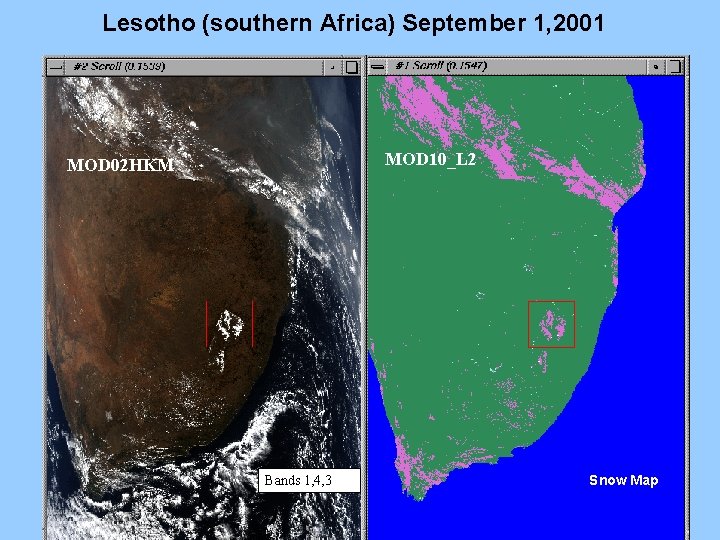 Lesotho (southern Africa) September 1, 2001 MOD 10_L 2 MOD 02 HKM Bands 1,
