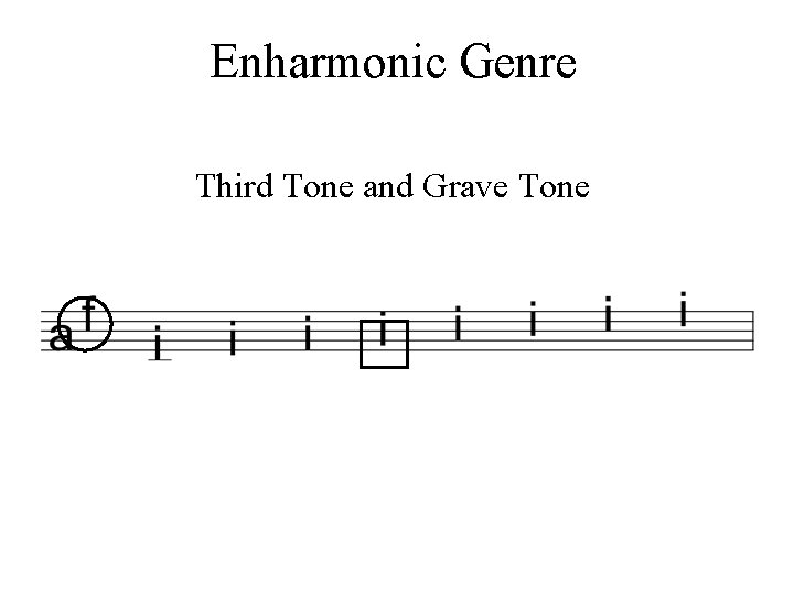 Enharmonic Genre Third Tone and Grave Tone 