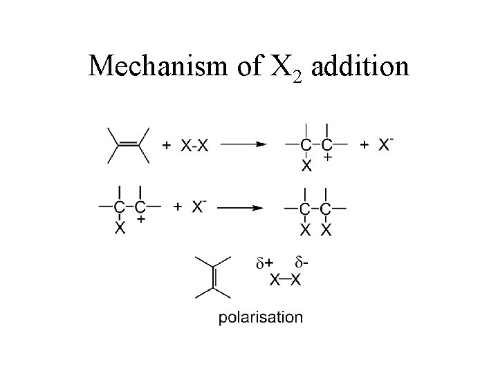Mechanism of X 2 addition 