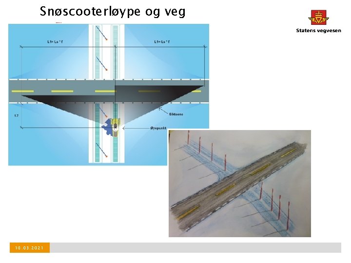 Snøscooterløype og veg 10. 03. 2021 