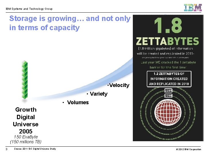 IBM Systems and Technology Group Storage is growing… and not only in terms of