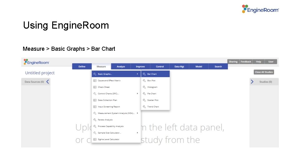 Using Engine. Room Measure > Basic Graphs > Bar Chart 