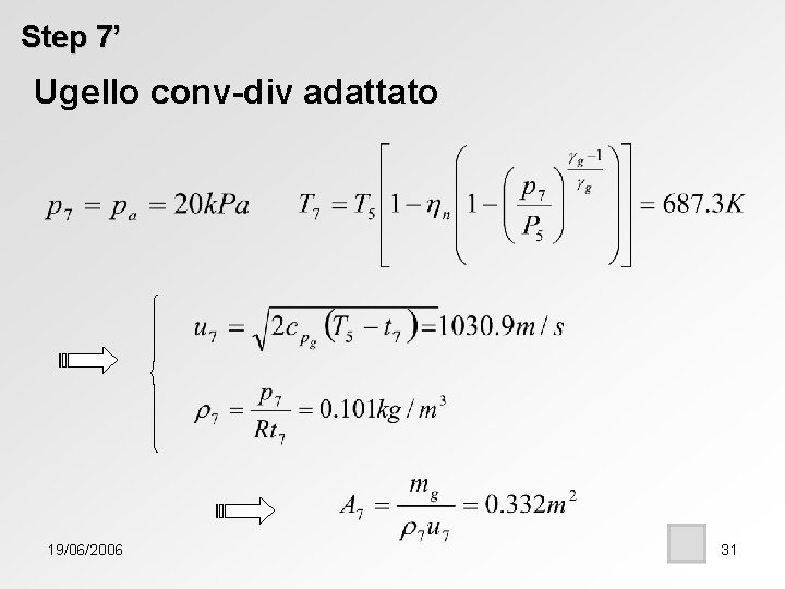 Step 7’ Ugello conv-div adattato 19/06/2006 31 